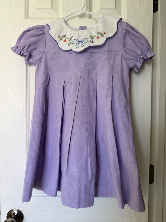 The Proper Peony Other - The Proper Peony Lavender Embroidered Collar Girls' Formal Dress